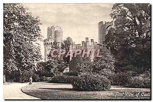 Carte Postale Ancienne Warwick First View Of Castle