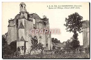 Carte Postale Ancienne La Couronne Ruines De L'Abbaye Chevet
