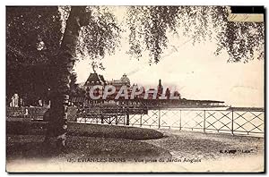 Carte Postale Ancienne Evian Les Bains vue Prise Du Jardin Anglais