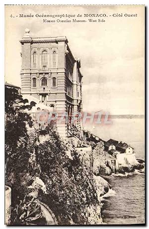 Carte Postale Ancienne Monaco Musee Oceanographique Cote ouest