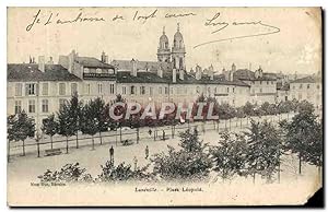 Carte Postale Ancienne Luneville Place Leop