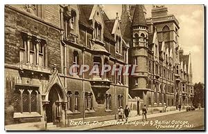 Carte Postale Ancienne Oxford The Masters Lodgings & Balliol College