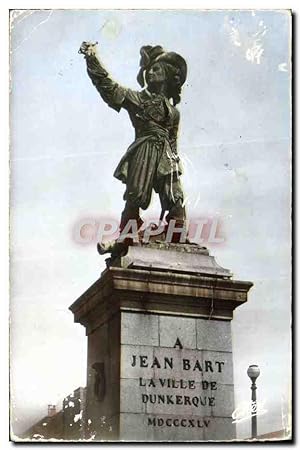 Carte Postale Moderne Dunkerque Statue de Jean Bart