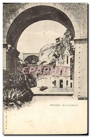 Carte Postale Ancienne Monaco Ravin St Devote