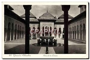 Carte Postale Ancienne Granada Alhambra Patio De Los Leones