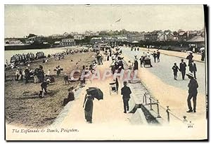 Carte Postale Ancienne The Esplanade Beach Paignton