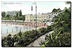 Carte Postale Ancienne Abbey Crescent Torquay