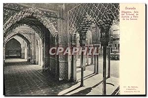 Carte Postale Ancienne Granada Alhambra Sala del Tribunal de Justicia