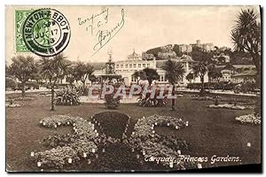 Carte Postale Ancienne Torquay Princess Gardens