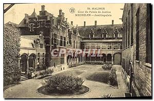 Carte Postale Ancienne Malines Cour Du Palais De Justice