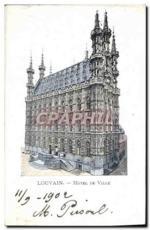 Carte Postale Ancienne Louvain Hôtel De Ville