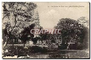 Carte Postale Ancienne Les Jardins De Kiah Luoc Pres D'Hanoi Tonkin Vietnam