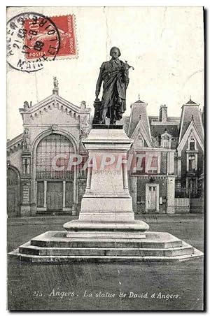 Carte Postale Ancienne Angers La Statue De David D'Angers