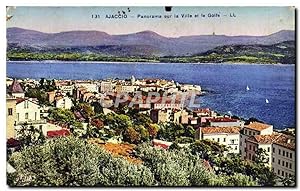 Carte Postale Ancienne Ajaccio Panorama Sur la Ville et le Golfe