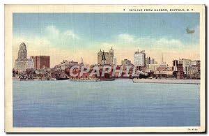 Carte Postale Ancienne Skyline From Harbbor Buffalo