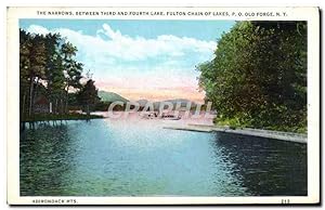 Carte Postale Ancienne The Narrows Between Third And Fourth Lake Fulton Chain of lakes PO OLd For...