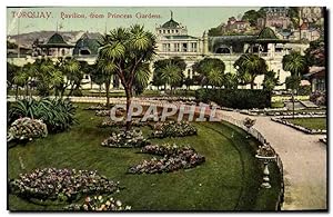 Carte Postale Ancienne Torquay Pavillon From Princess Gardens