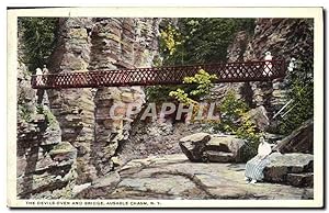 Carte Postale Ancienne The Devils Oven And Bridge Ausable Chasm New York