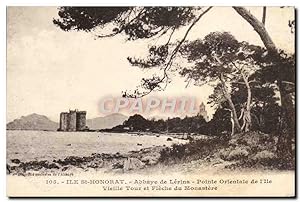 Carte Postale Ancienne île St Honorat Abbaye De Lerins Pointe Orientale De l'île Vieille Tour Et ...