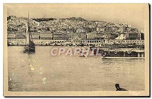 Carte Postale Ancienne Alger Vu de la Mer