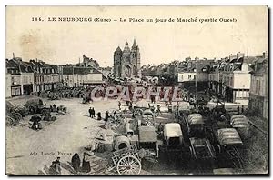 Carte Postale Ancienne Le Neubourg La Place Un Jour De Marche