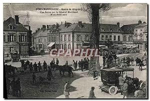 Carte Postale Ancienne Fere Champenoise Guerre Une Revue Par Le Général Marchand 29 avril 1917 Mi...