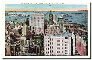 Carte Postale Ancienne Lower New York And Bay New York