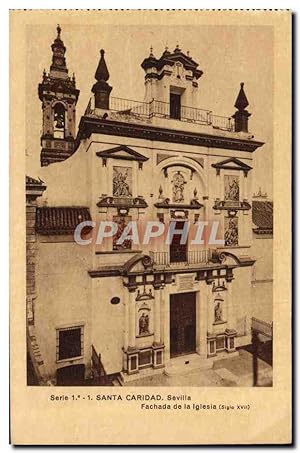 Carte Postale Ancienne Santa Caridad Sevilla Fachada de la Iglesia