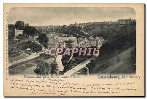 Carte Postale Ancienne Luxembourg Panorama Pris de la Route d'Eich
