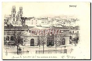 Carte Postale Ancienne Nancy vue Extérieure De La Gare