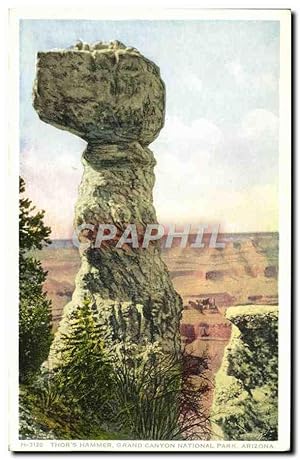 Carte Postale Ancienne Arizona Thor's Hammer Grand Canyon National Park