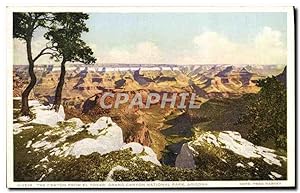 Carte Postale Ancienne The Canyon From el Tovar Grand Canyon National Park Arizona