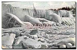 Carte Postale Ancienne Niagara Falls Winter Scene Greeting from Niagara Falls
