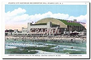 Carte Postale Ancienne Atlantic City Auditorium and Convention Hall