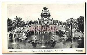 Carte Postale Ancienne Barcelona Parque de la Ciudadela Cascada