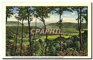 Carte Postale Ancienne View From Top Of Peter Mountain Looking Towards Harrisburg State Capitol a...