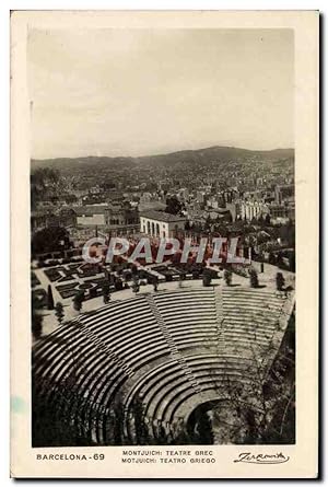 Carte Postale Ancienne Barcelona Montjuich Teatre Grec