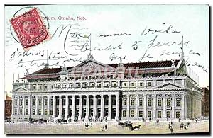 Carte Postale Ancienne Auditotium Omaha Neb