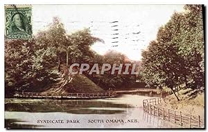 Carte Postale Ancienne Syndicate Park South Omaha Neb