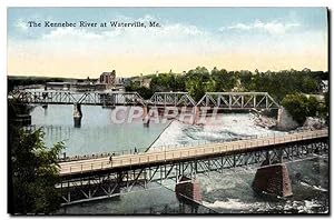 Carte Postale Ancienne The Kennebec River At Waterville Me