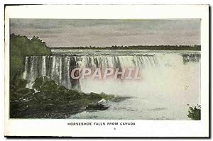 Carte Postale Ancienne Horseshoe Falls From Canada Niagra Falls