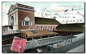 Carte Postale Ancienne Union Station Omaha Neb