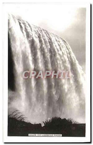 Carte Postale Ancienne Chutes du Niagara Below The American Falls