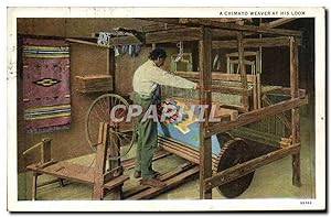 Carte Postale Ancienne A Chimayo Weaver At His Loom