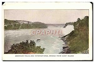 Carte Postale Ancienne Général View Of Both Falls Chevre Niagara Falls