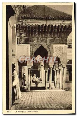 Carte Postale Ancienne Fes la Mosquee Quaraouine