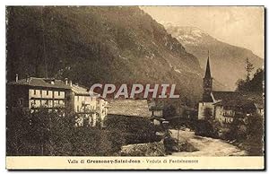 Carte Postale Ancienne Valle di Gressoney Saint Jean Veduta di Fontatnemore