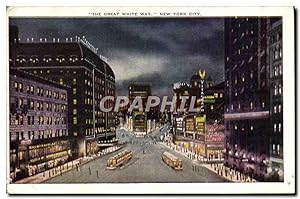 Carte Postale Ancienne The Great White Way New York City