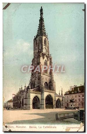 Carte Postale Ancienne Bern Munster Berne La Cathédrale