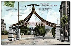 Carte Postale Ancienne Eagle Gate Salt Lake City Utah Aigle